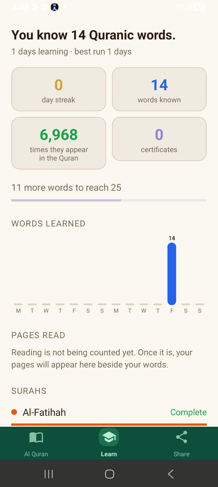 Progress report