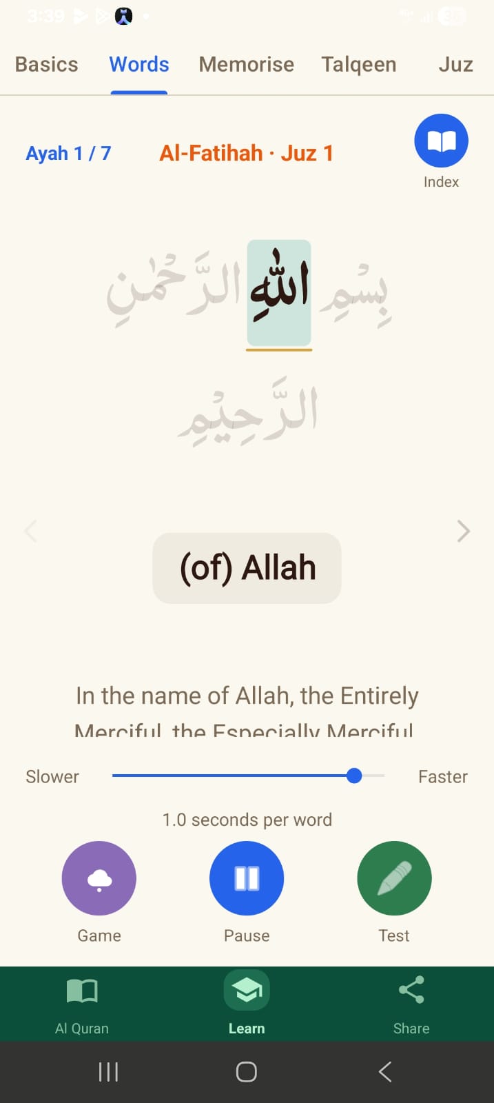 Learn the meaning, starting with 5 surahs